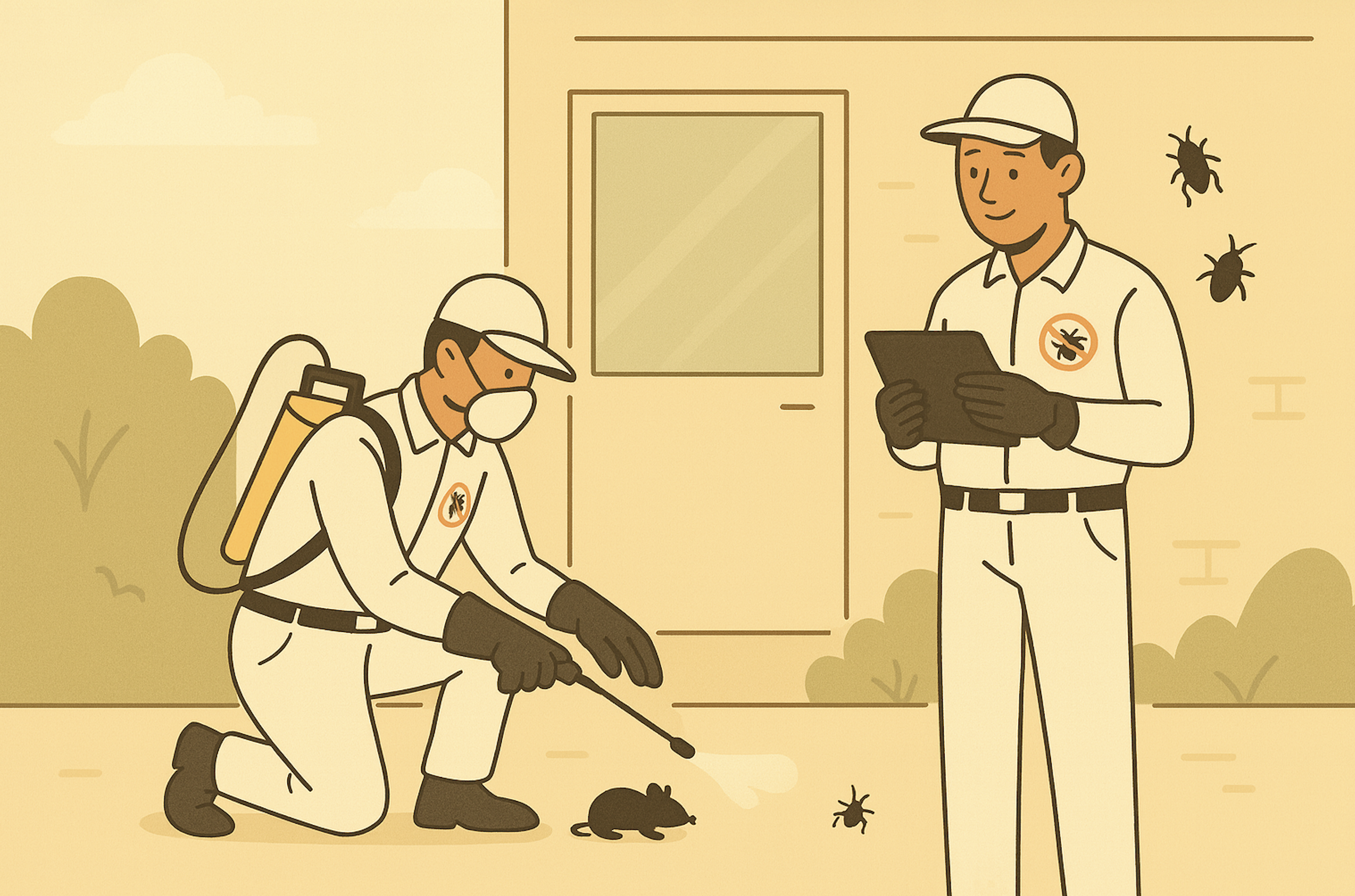 Animasjon av skadedyrkontroll app